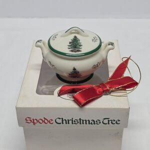 Vintage Spode Christmas Tree Miniature Soup Tureen Ornament